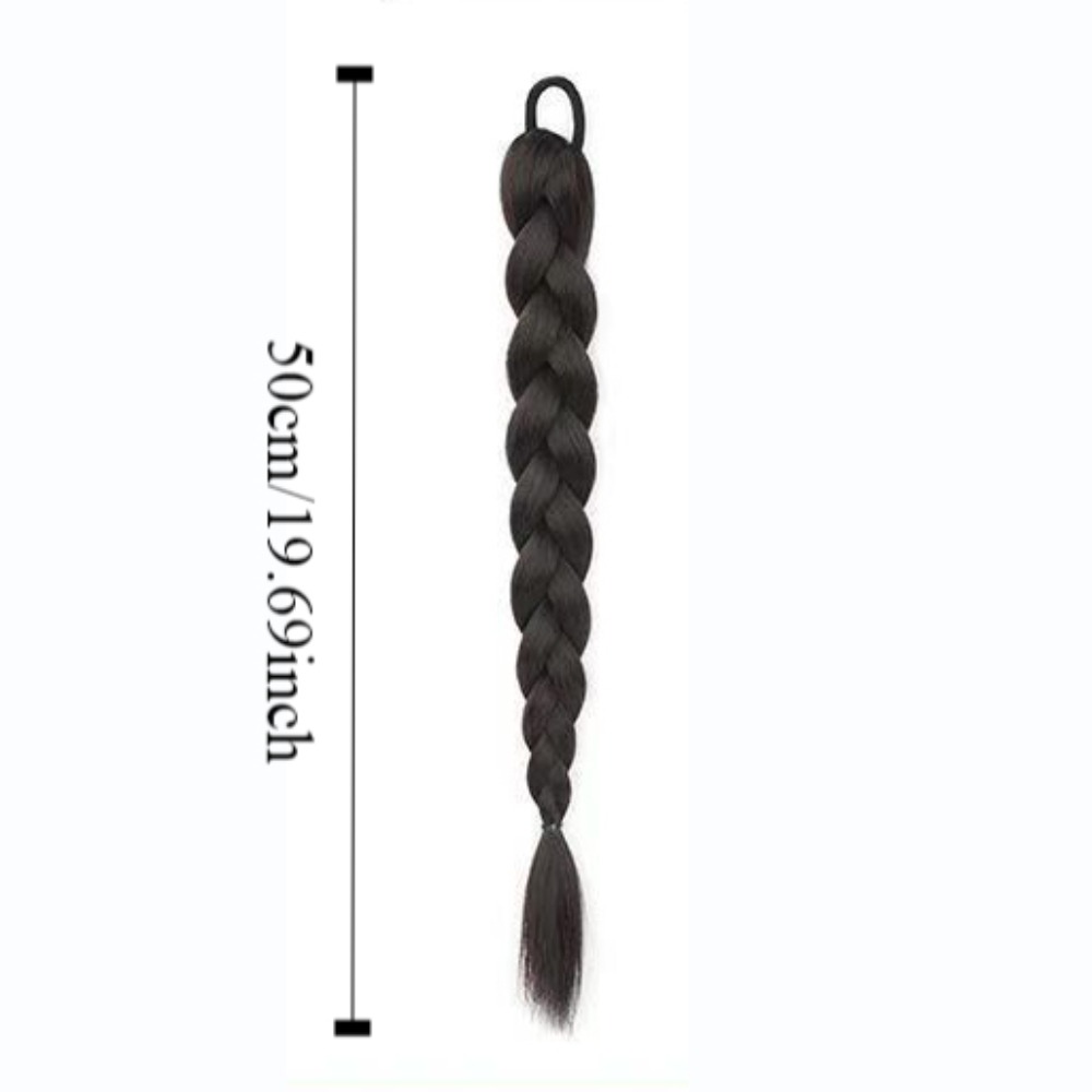Gentle Synthetic Wig Braid Ponytail Chinese Style Headdress Twists Long Braid Simulation Natural Boxing Braid Wig Girls