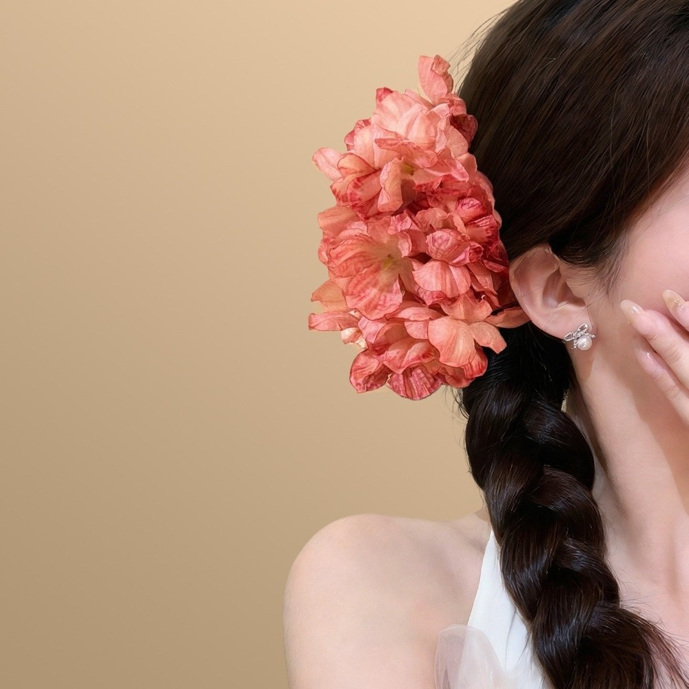 Wedding Vintage Sweet Flower Duckbill Clip Elegant Chinese Style Beach Hair Claw Simulation Hair Accessories Vacation Headwear Daily