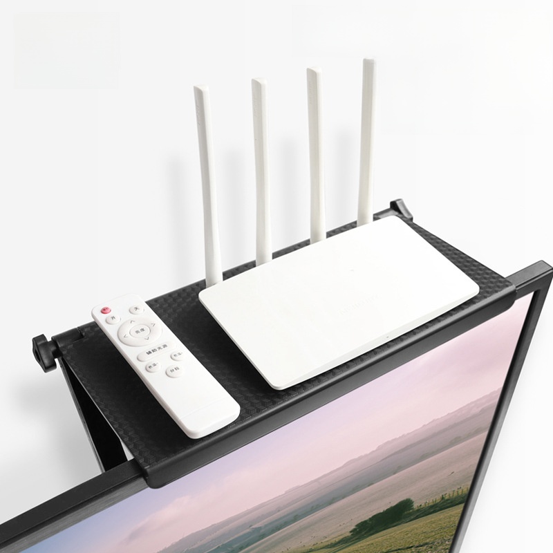 Shelf/TV A1P49-Monitor Top Box Wireless Router Tray Bracket No Punching Wall