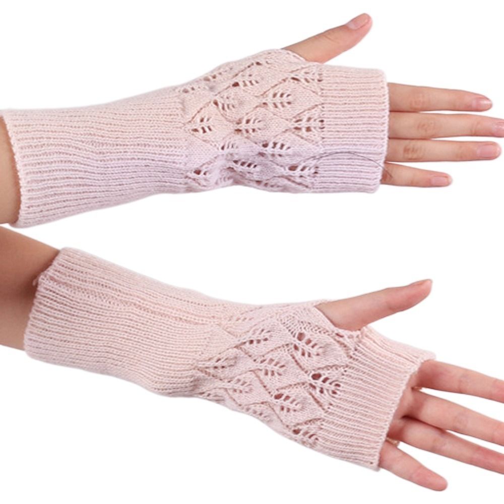 Elastic Elegant For Girls Autumn Cycling Anti-UV Touch Screen Winter Knitted Fingerless Gloves Women Mittens Half Finger Gloves