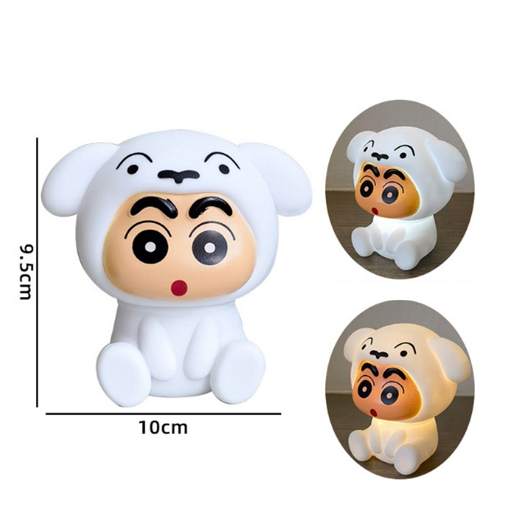 New Crayon Shin-Chan Patting Small Night Lamp Multifunctional Adjustable Patting Soft Lamp Desktop Decorations Kids Sleep Light