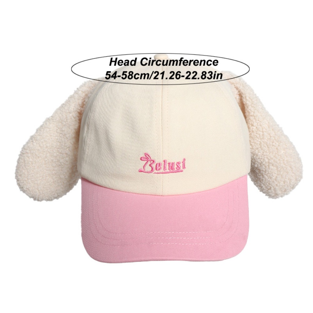 Fashion Cute Elephant Hat with Ears Nose Plush UV Protection Kitty Baseball Cap Peaked Bowknot Lop Ear Rabbit Hat Streetwear
