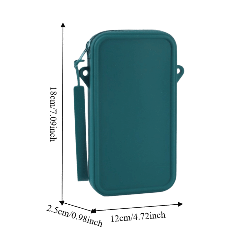 Fashion Silicone Multi-Use Makeup Bag Waterproof Solid Color Square Storage Organizer Shockproof Universal Portable Cosmetic Bag Hanging