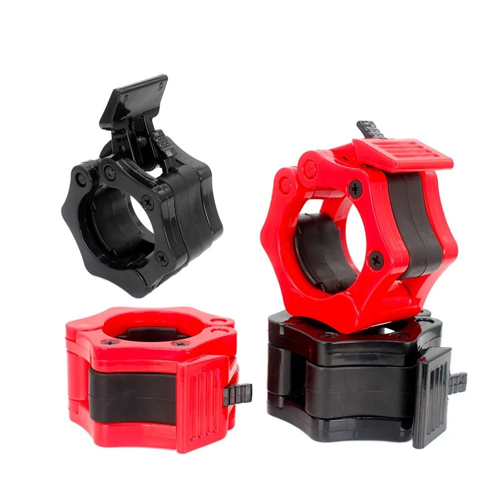 Pair Colorful 25/30mm Fitness Barbell Clamps Hexagon Stable Dumbbell Spin Lock Quick Release Lightweight Barbell Collars Trap Bar