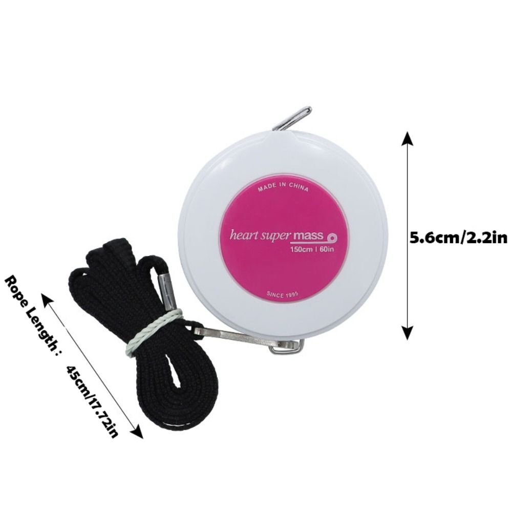 Mini Centimeter Inch .5m Tape Measure Double Scale Retractable Keychain Tape Measur Tailor Craft Plastic Soft Cloth Ruler Key Ring