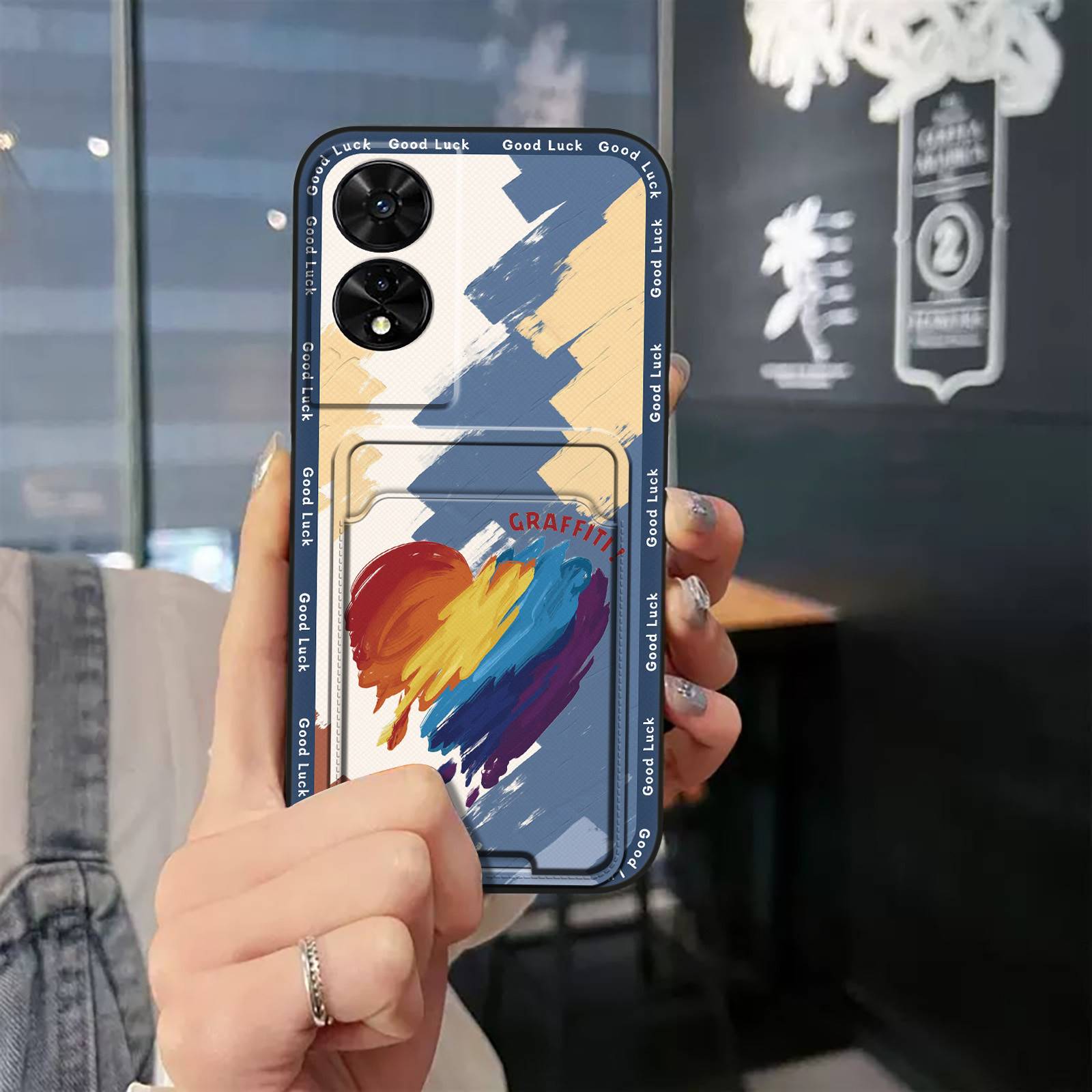 Card sleeve Waterproof Phone Case For TCL 505/T509K/T5094 Shockproof Soft case Card slot protective Cartoon Silicone TPU