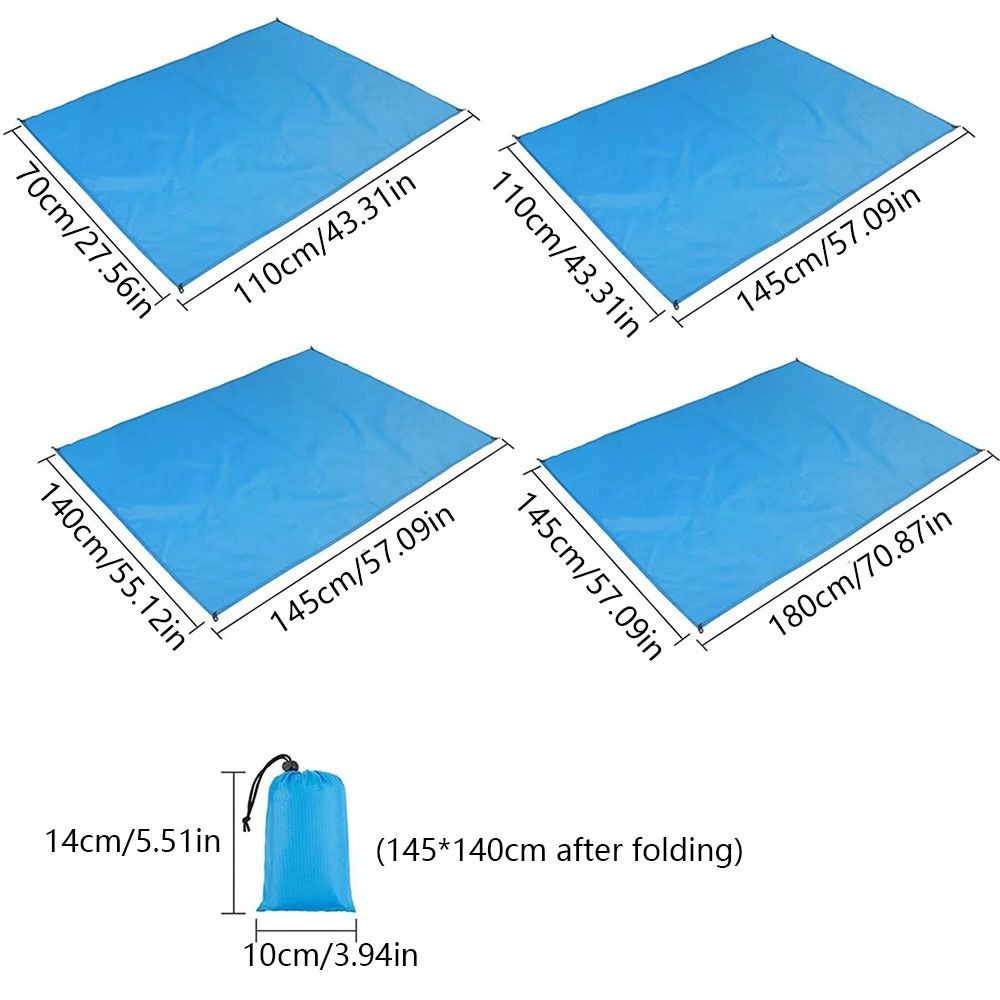 Compact Oxford Cloth Pocket Camping Mat 4 Sizes Waterproof Mini Ground Mat with Storage Bag Lightweight Sand Beach Mat for Outdoor