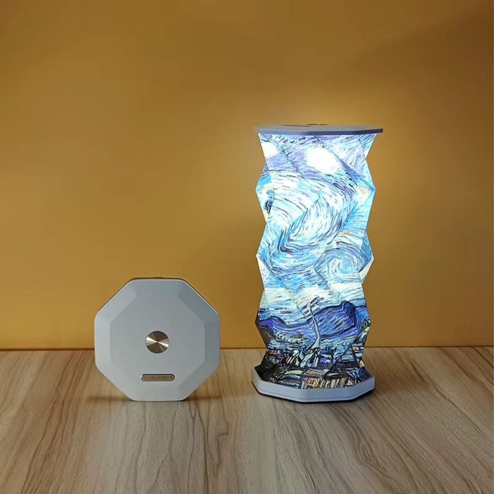 Holiday Ultra Thin Portable Desk Light Creative Cultural Dimmable Table Lamp Atmosphere LED Mini Rotating Light Office
