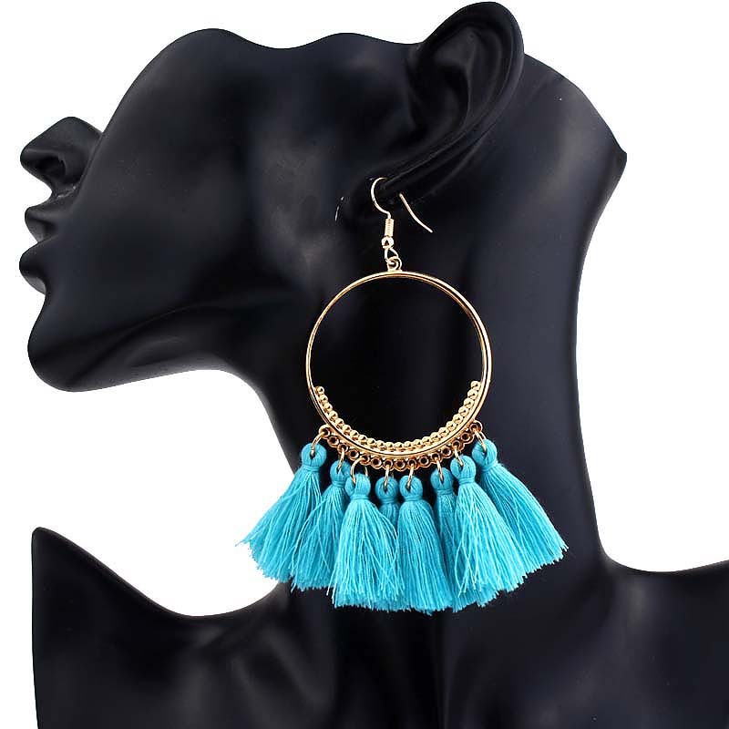 Discount】Seblasy Big Tassel Dangles For Wo New Fashion Gold Color Pendants Earrings Making Jewelry Birthday Gift