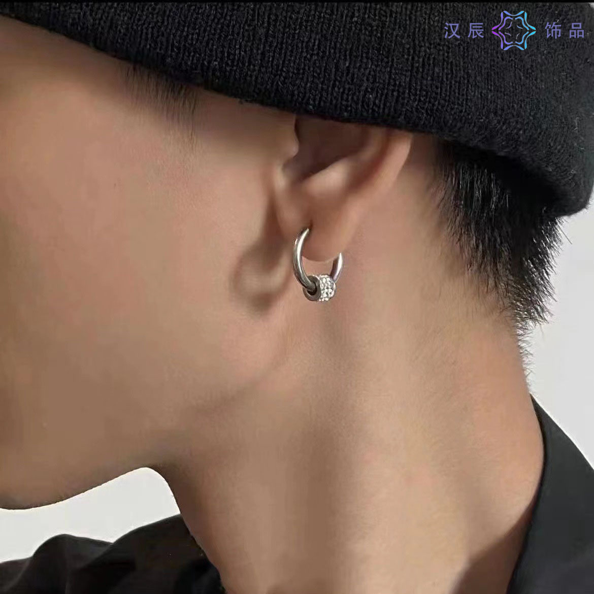 【Top Picks】Earrings Men's Zirconium Pendant 2024 New All-match High-grade Inductive Anti-allergy Design Personalized Jewelry Women's Accessories Trendy