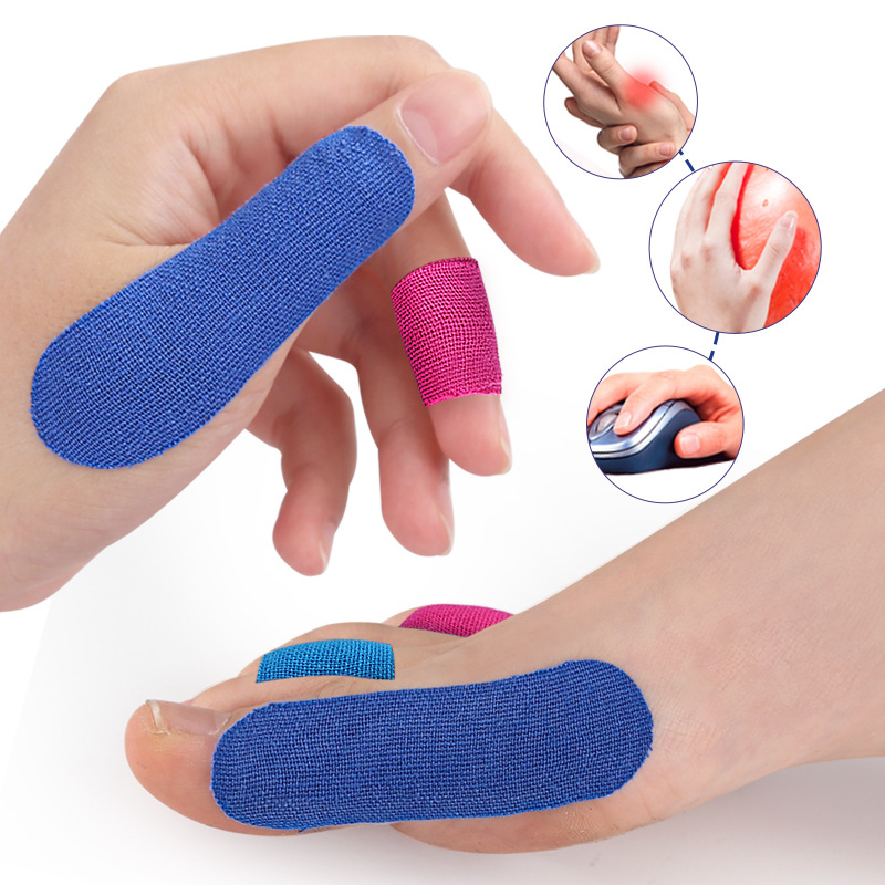Wenefang Fashion 20Pcs Elastic Thumb Toe Tape Bowling Mouse Hand Finger Protectors Relief Pain Breathable Soft Anti-friction Sports Finger Tape