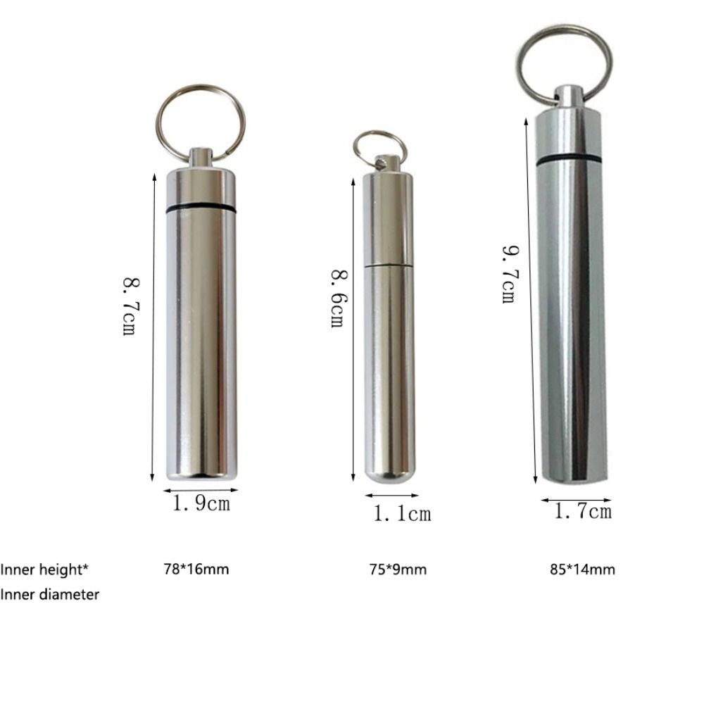 Portable Aluminum Toothpick Container Waterproof Sealed Sewing Needle Holder Cylinder Cotton Swab Organizer Bottle Outdoor