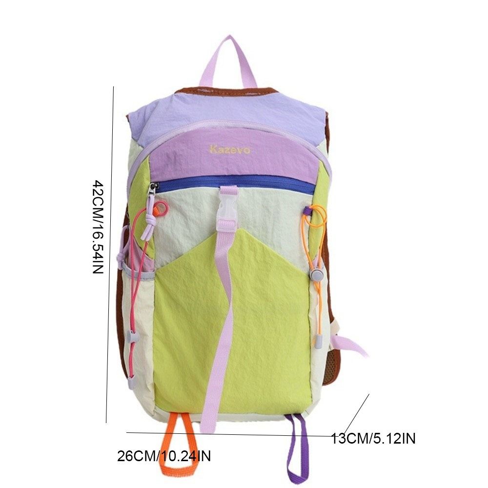 Portable Nylon Travel Backpack Multicolored Multifunctional Outdoor Rucksack Scratch Prevention Large Capacity Travel Daypack School