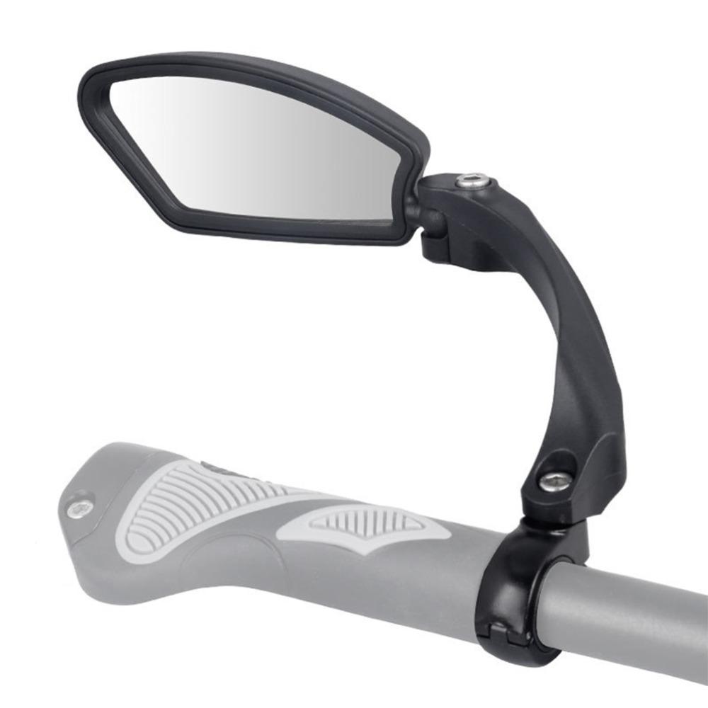 Durable Stainless Steel Lens Bike Mirror Clear Handlebar Mount Bike Folding Rearview 360° Adjustable Foldable Bike Bar End Mirror Mountain Road City and Electric Bikes
