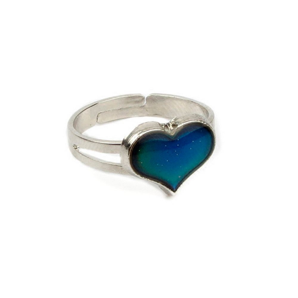Stainless Emotion Steel Amazing Control Fashion Sensing Vintage Heart Shaped Temperature Changing Color Feeling Mood Ring