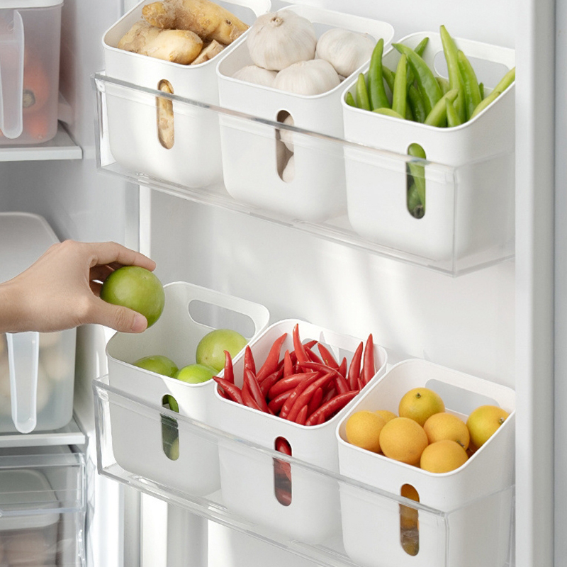 1/2PCS Refrigerator Storage Boxes Kitchen Fruit Vegetable Fresh-keeping Box Fridge Side Door Container Organizer Accessories CF8