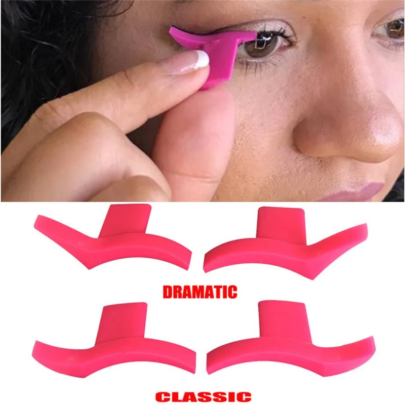 Wenefang Fashion 1Pair Cat Eye Eyeliner Stamps Eye Shadow Cosmetic Easy To Makeup Wing Style Tools Classic Eye Liner Stamping Stencil Accessories