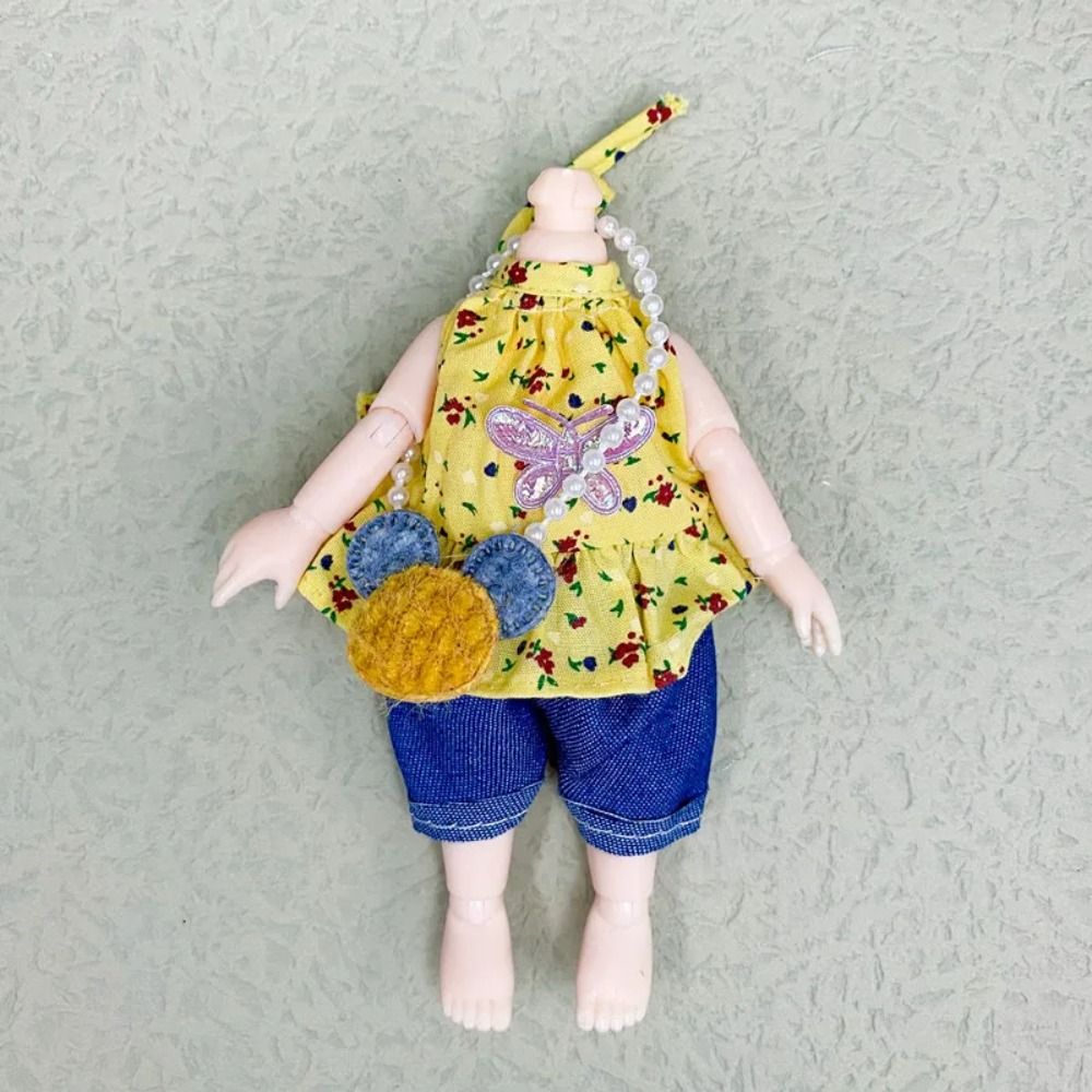Kids Dress Up Replacement Outfit 16cm Doll Clothes Suit Sweet Skirt Plush Patch Doll Winter Dressup Skirt DIY Clothing Changing Cute Clothes Set Doll Accessory