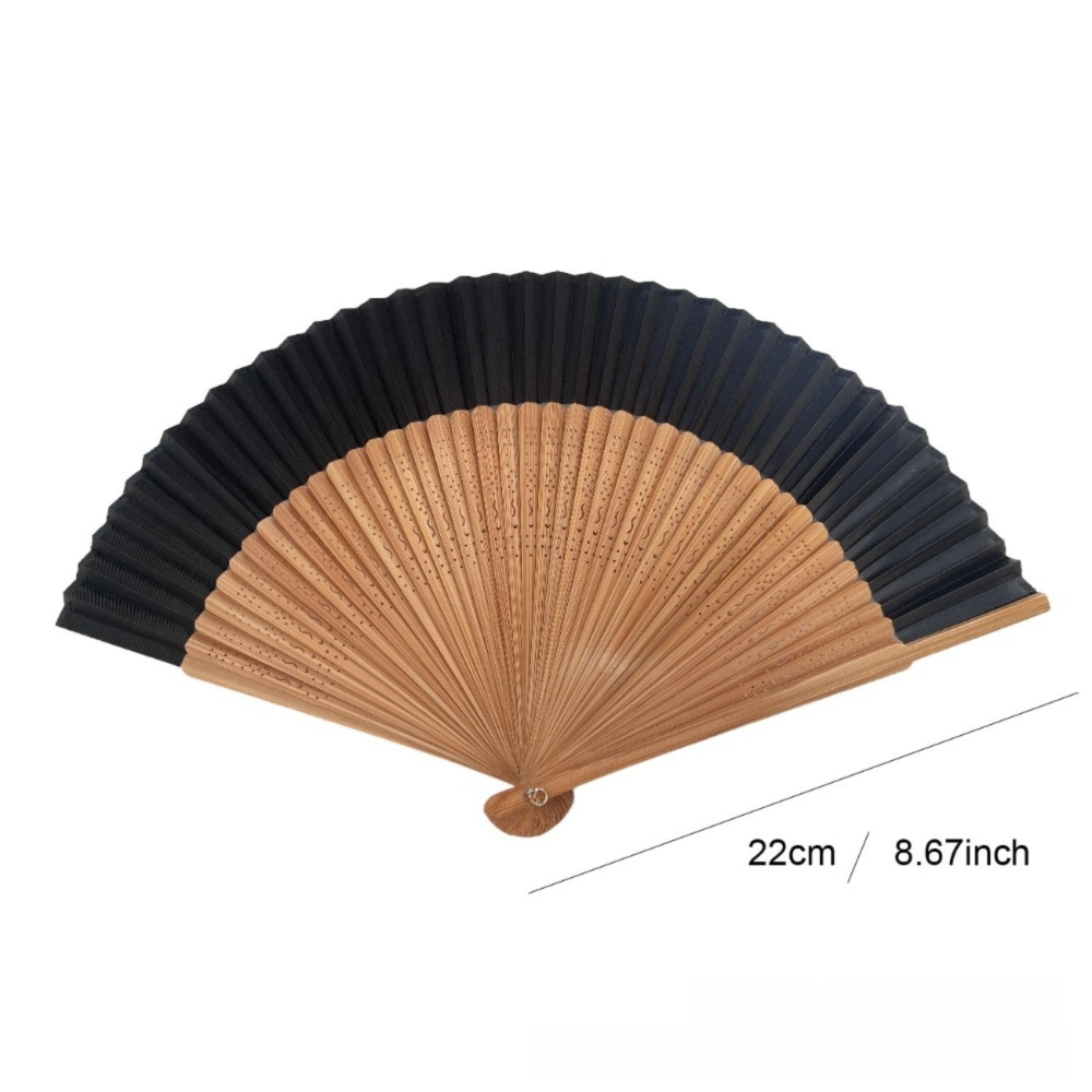 Ancient Style Portable Bamboo Folding Fan Short Folding Simple and Elegant Handheld Fan Foldable Dance Folding Fan Decoration
