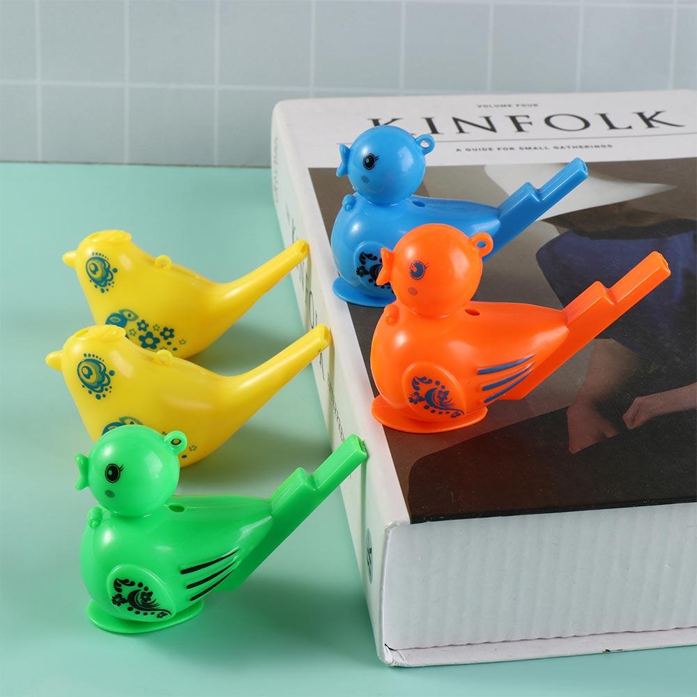 5PCS Children Toy Funny Water Bird Whistle Drawing Colored Party Whistles Cute Plastic Musical Toy For Girls Boys