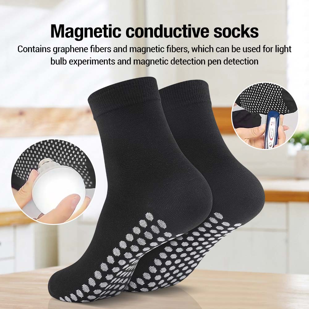 Yuanyan 1 Pair Tourmaline Self-Heating Socks Magnetic Self Heating Socks Foot Massage Thermotherapeutic Health Sock New
