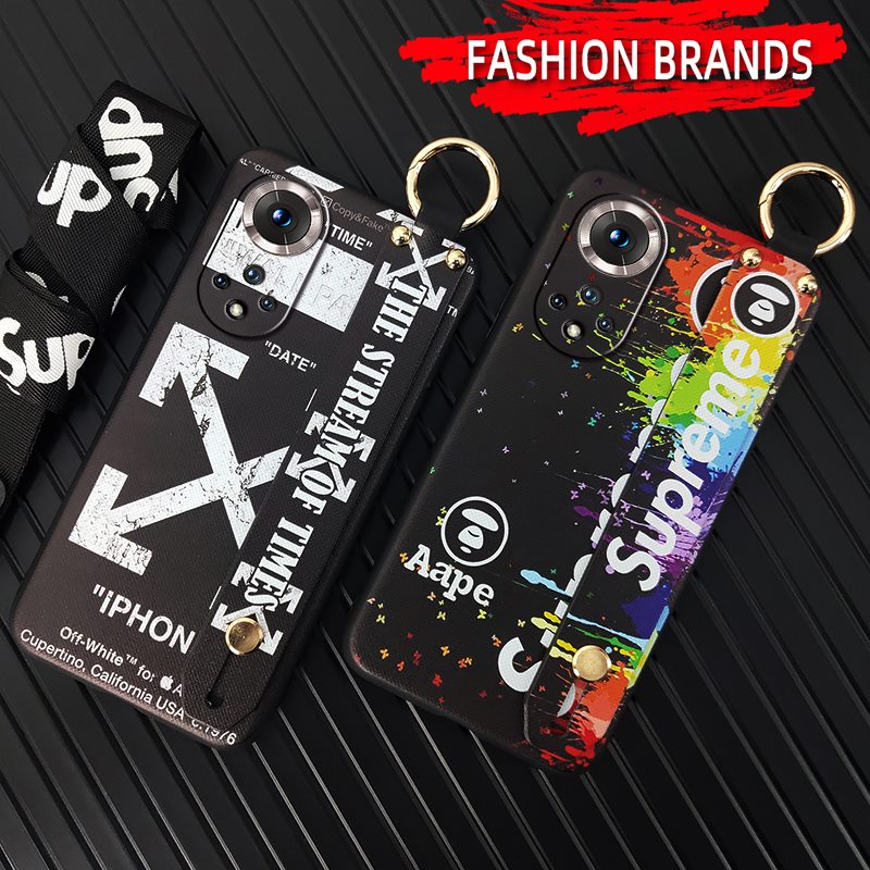protective Waterproof Phone Case For Huawei Honor50 Pro/Nova9 Pro Back Cover trendy Soft case Anti-knock ring Wristband