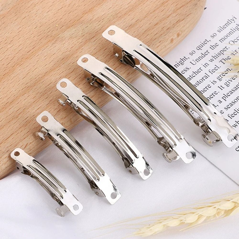 20Pcs Fashion Metal DIY Spring Clips Base Hair Clips DIY Hairpins Hair Accessories French Clip Metal Spring Hair Clip Children