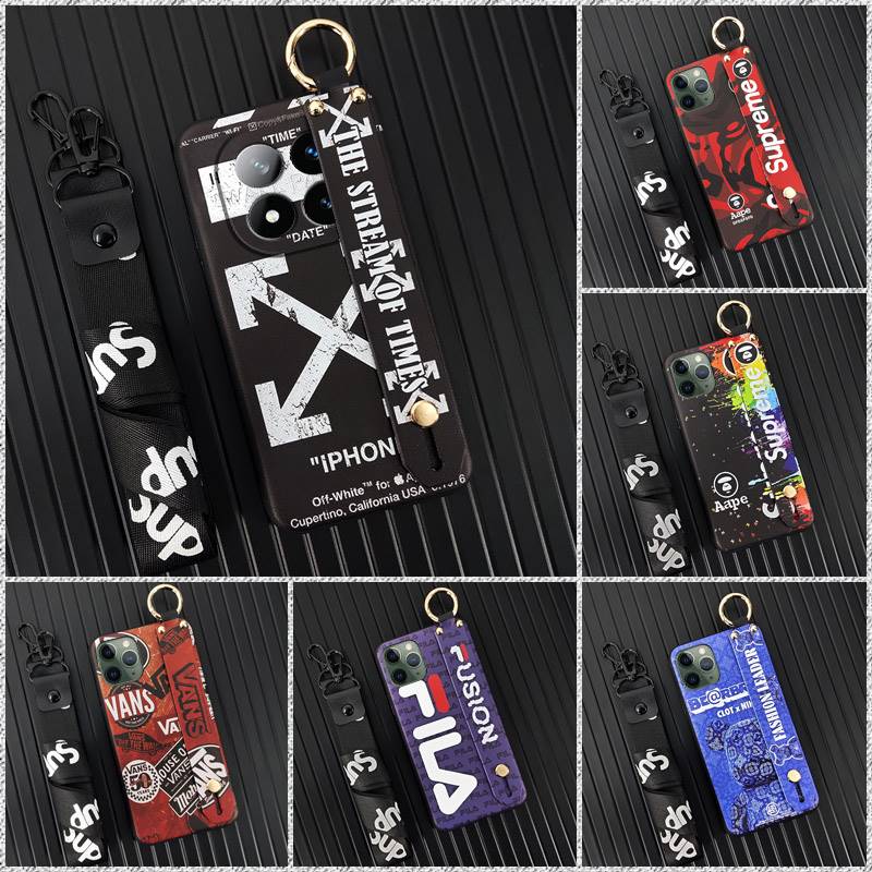 Silicone Anti-dust Phone Case For Redmi Note14 Pro+ 5G Back Cover Soft case Wristband Wrist Strap Fashion Design trendy
