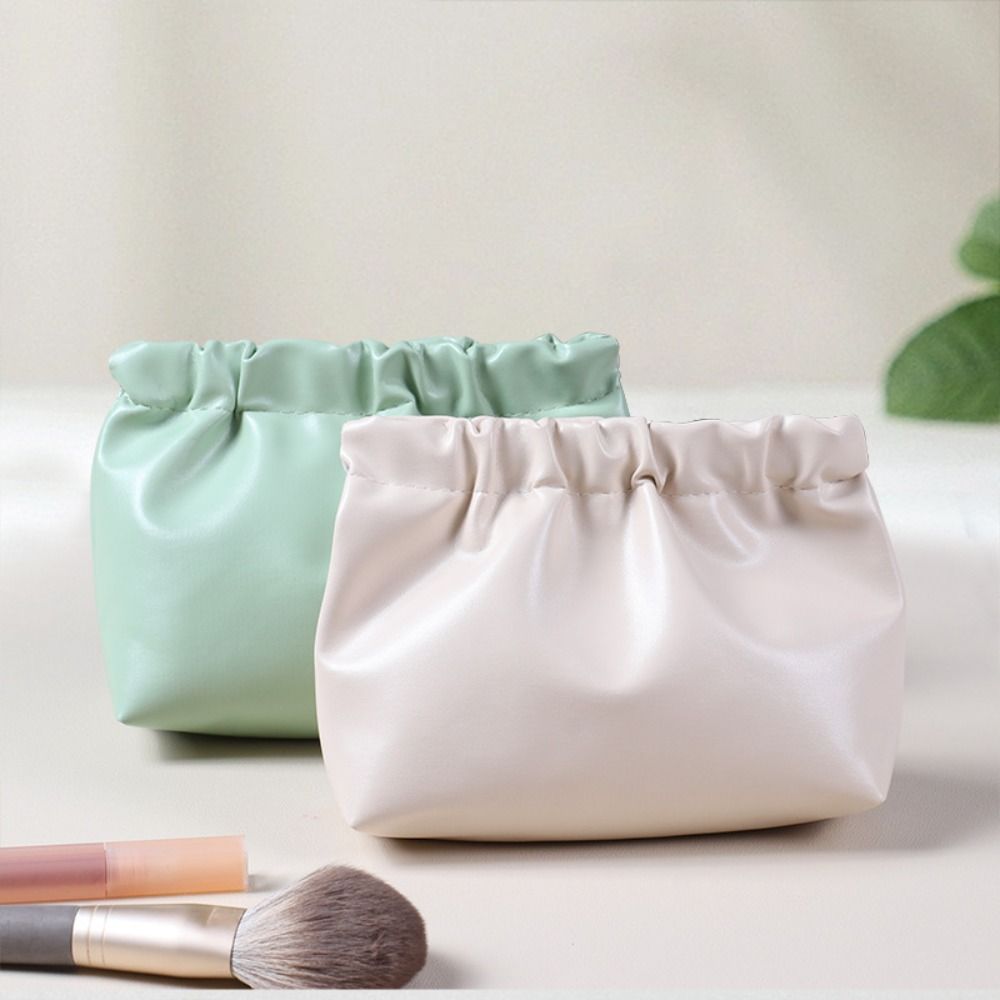 Small Item Bag Pu Mini Cosmetic Bag Leaf Spring Bag Panda Glasses Bag Self-closing Jewelry Storage Bag Lipstick Storage Bag Change Storage