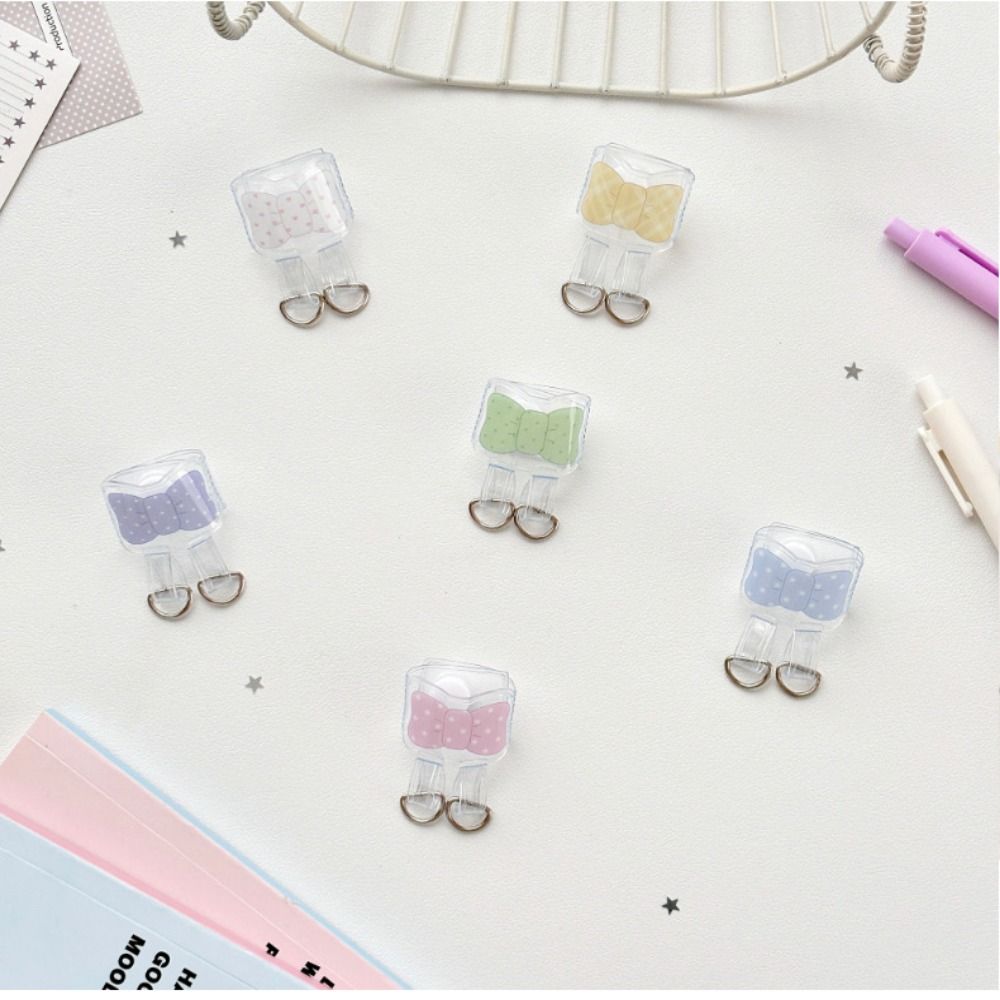Cute Polka Dot Bow Bag Hanging Buckle Bowknot DIY Bag Extender Buckle Mountain Climbing Buckle Transparent Pendant Buckle Student