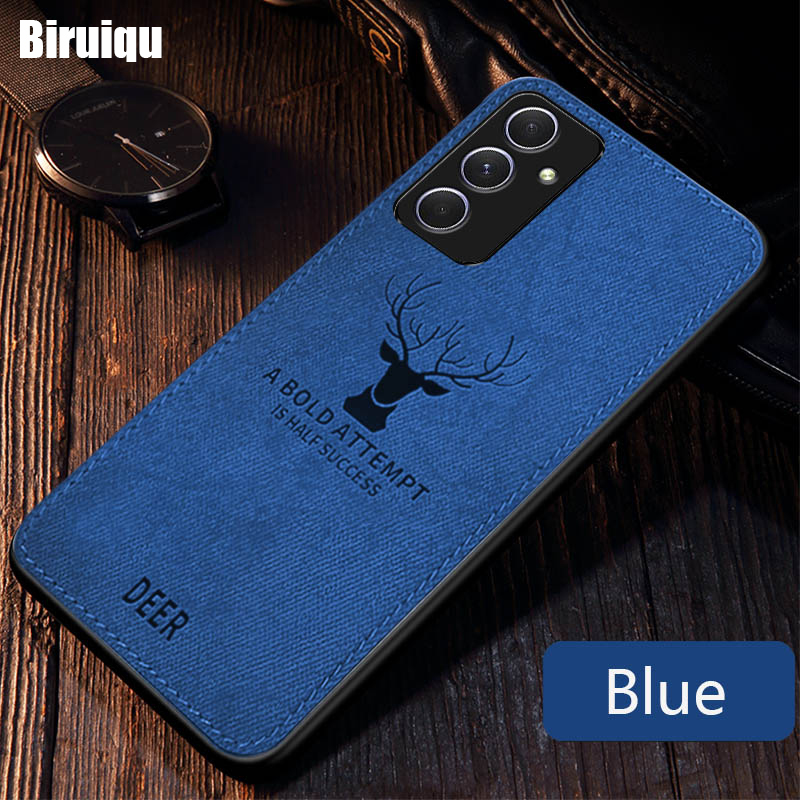 Biruiqu For Samsung Galaxy A34 A54 5GHybrid Soft TPU Deer Pattern Shockproof Case Cover