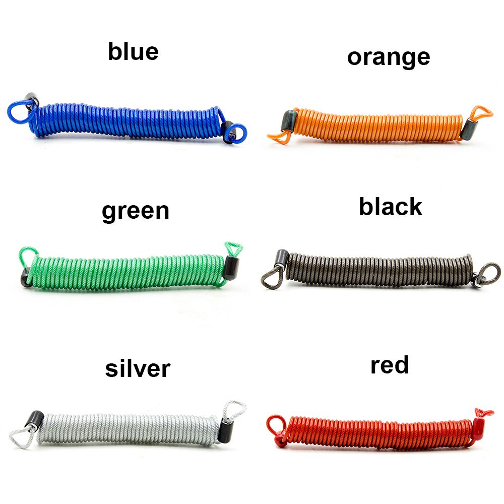 2.5m Safety Security Reminder Anti-theft Scooter Motorcycle Alarm Helmet Wire Bicycle Lock Rope Bold Spring Cable