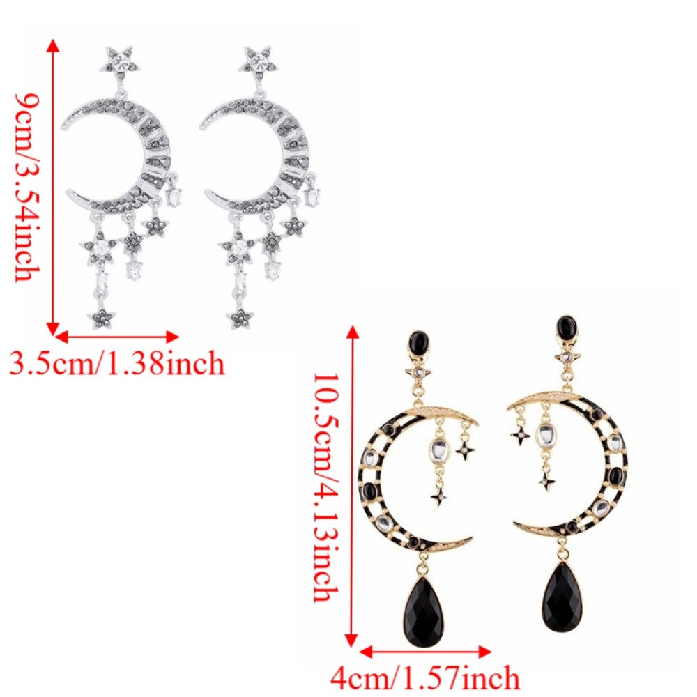 New Sun Moon Dangle Earrings Simple Style Alloy Material Medieval Pendant Earrings Fashion Jewelry Vintage Sweet Minority Design Earrings Party