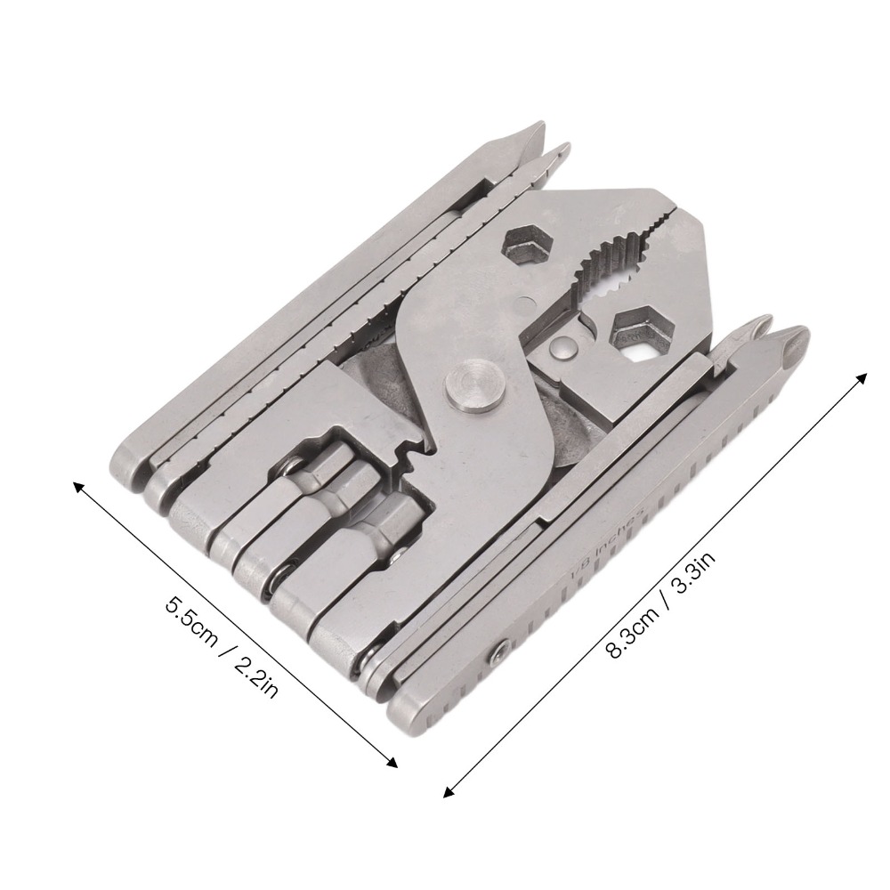 Easy Carry Silver Multitool Pliers Foldable 420 Stainless Steel Multi Tool Durable Portable Foldable Tool Daily Carry
