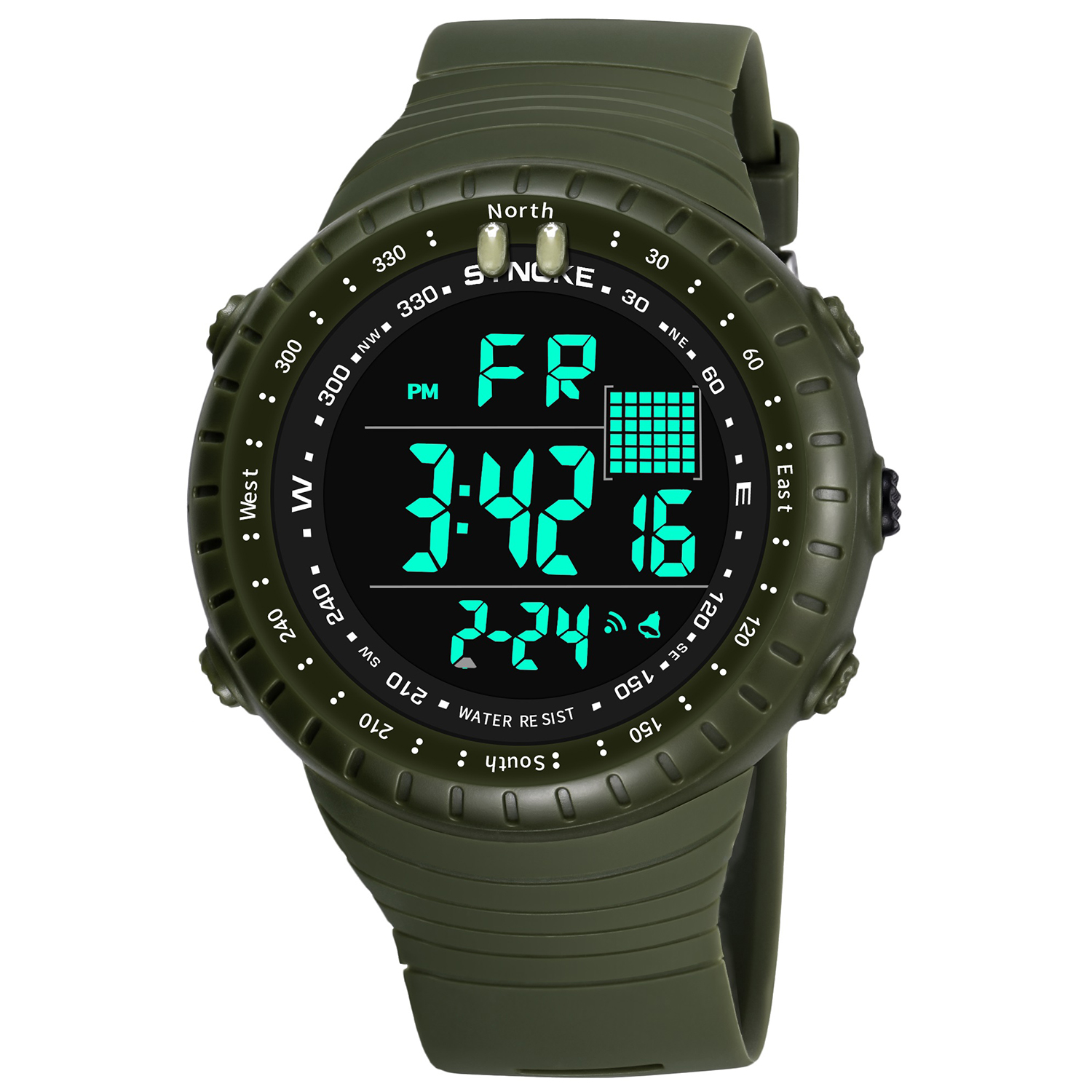 SYNOKE Men Watch Sport Watch 50M Waterproof Large Dial Luminous Digital Male Wrist Watch Men's Watches Reloj Hombre Relgio