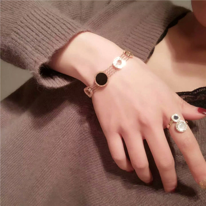 Sale】Personalized Multi-layer Bracelet Women's Gold Plated Roman Round Brand Bracelet Men's Jewelry Trendy Couple