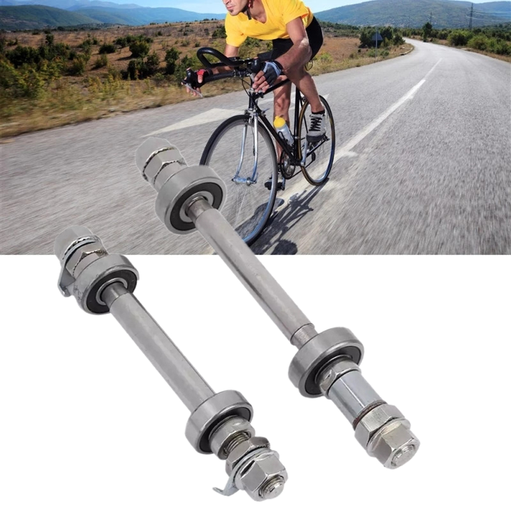 Durable Cycling Road Bike Bike Shaft Front Rear Axle BMX 6000 Bearing Bicycle Hub Axle Bike Solid Shaft Axle Lever