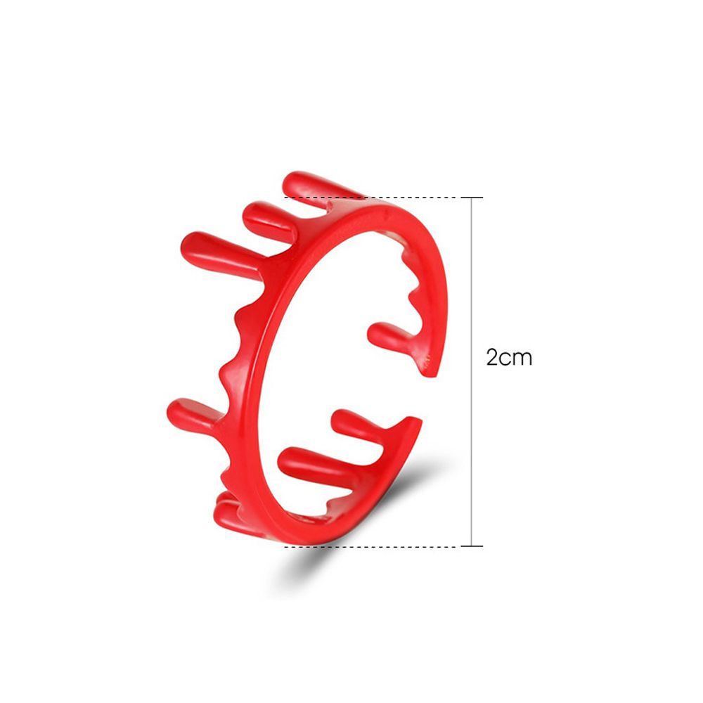 Funny Gift For Women Resizable Cutting Bloodstain Men Women Ring Finger Ring Party Jewelry Halloween Opening Ring