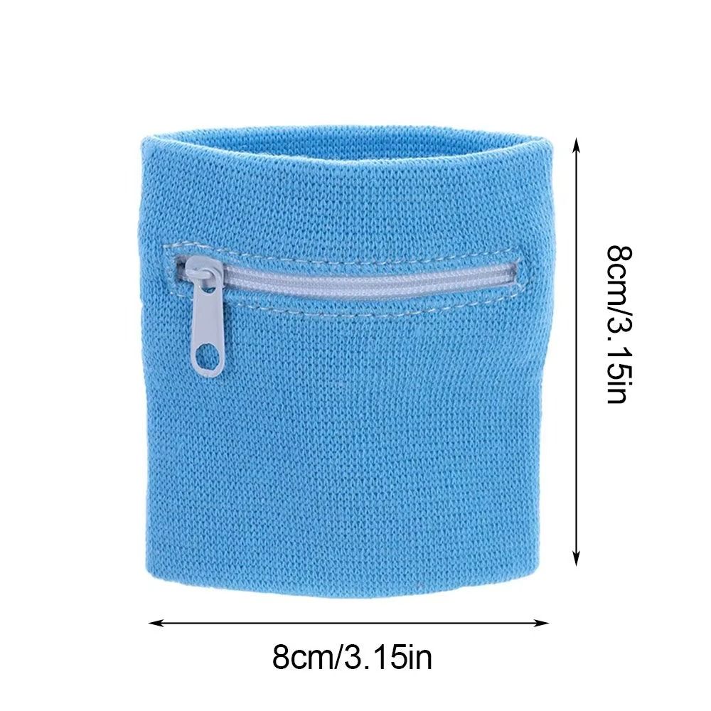 Sweat Band Unisex Sport Brace Pouch Storage Bag Hand Guards Wrist Wallet Wrist Support Sweatband Wristband