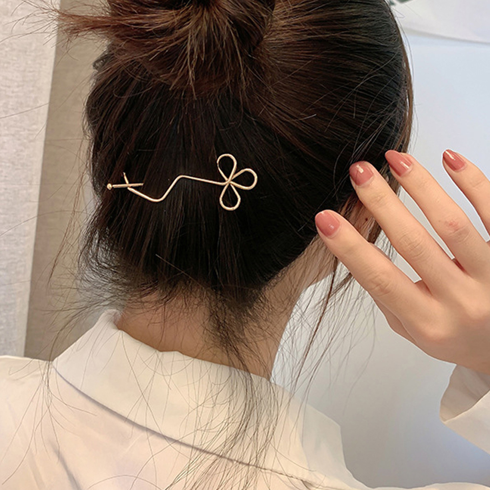 Headwear Elegant Women Sweet Girls Barrettes Bobby Pin Flower Hair Clips Alloy Hairpin Wave