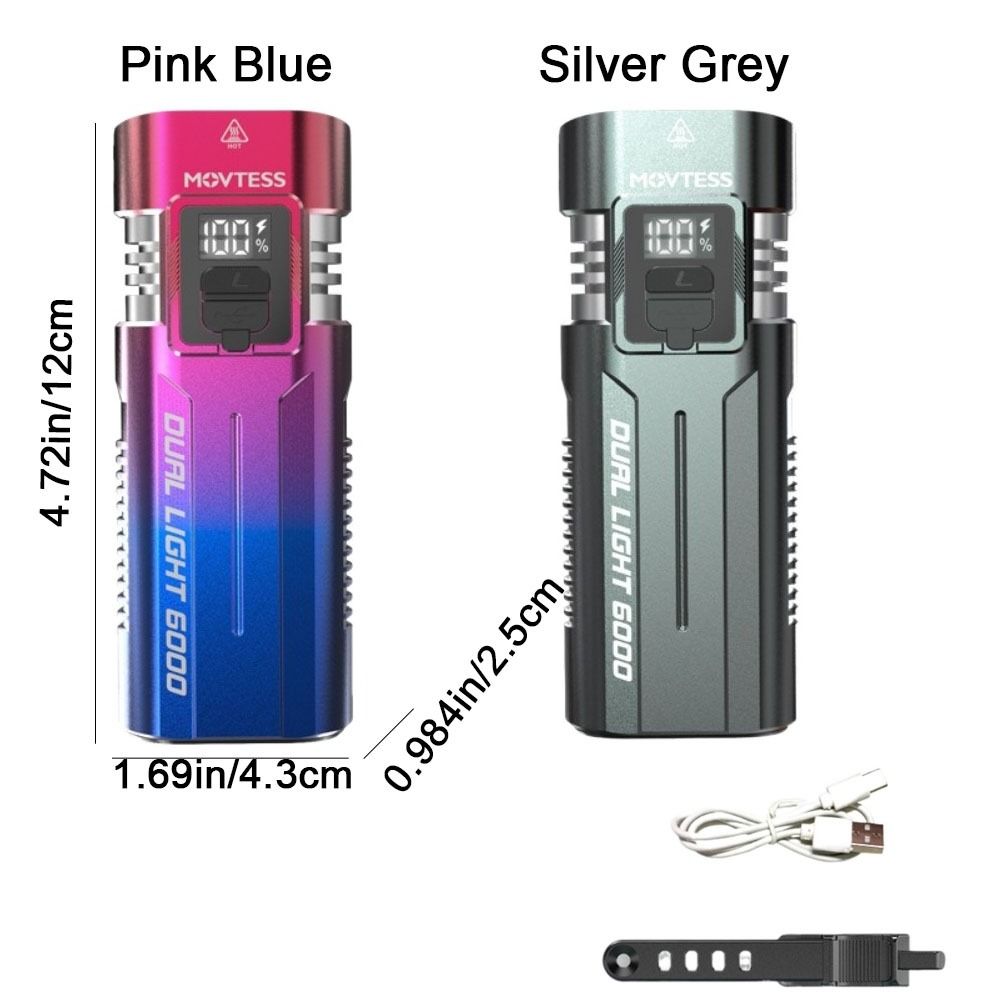 Portable Rechargeable Bike Front Light Digital Display Super Bright Bicycle Light Easy To Install Waterproof Bike Headlights Urban Cycling