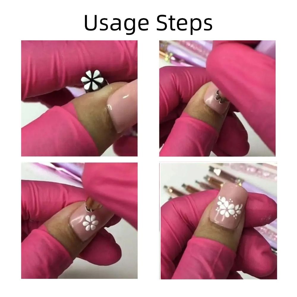 6/10/15pcs Floral Butterfly Pattern Nail Art Pen Set Flower Painting Drawing DIY Nail Graffiti Pen Stamping Plate Nail Brush Pen NailTemplate