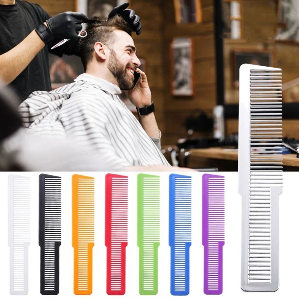 Barber Shop Styling Tools Anti Static Hair Comb Colorful Anti-slip Salon Hairdressing Comb Portable Hair Clipper Hair Cutting Comb Men/Women