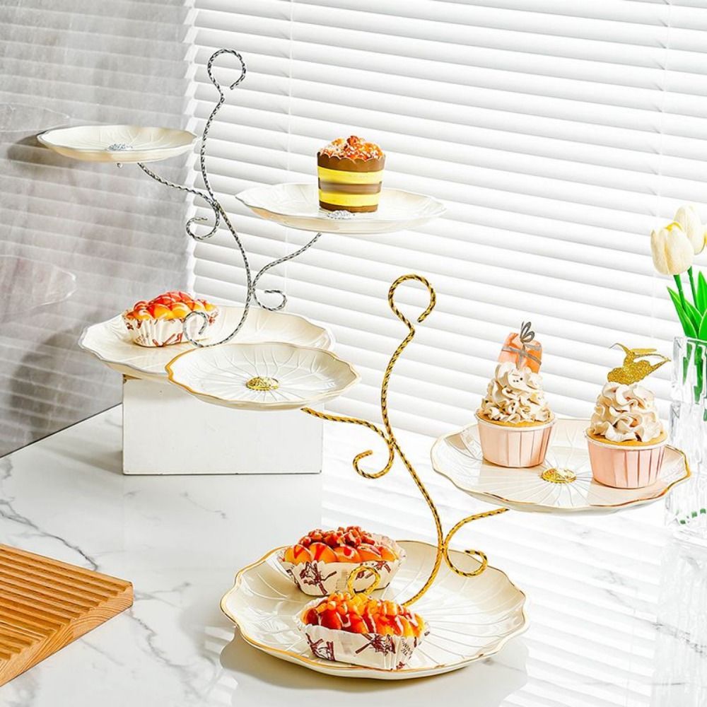 Simple Large Capacity Branch-shaped Cake Stand Easy to Clean Stable 3 Tier Serving Tray Three-layer Fruit Plate Party