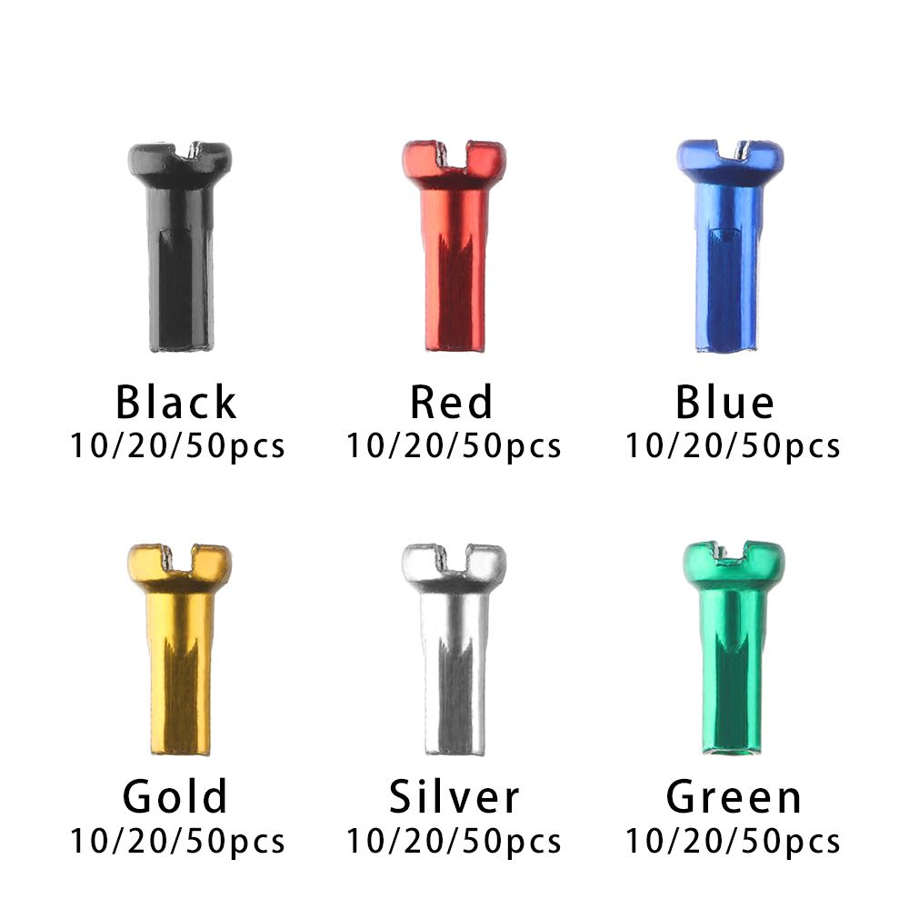 10/20/50pcs Mountain Bike Bike 14mm Wheel Spoke Nipples Cycling Spokes Nipples Multicolor Bicycle Wheel Accessories