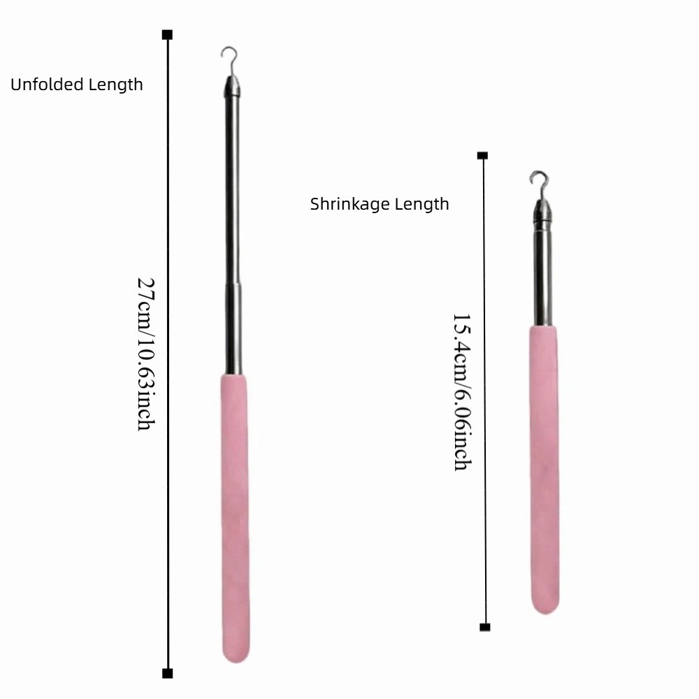 Stylish Stainless Help Wear Bracelet Tool Labor-saving Small Assist Bracelet Fastener Helper Solid Color Retractable Necklace Clasp Helper Fastening