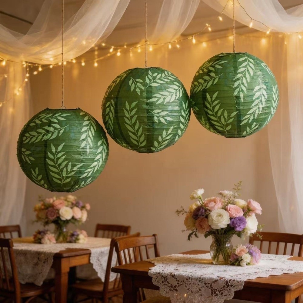 Creative Vintage Hanging Paper Lantern Rustic Handmade Lantern Ball Round Good DIY Lantern Mid Autumn