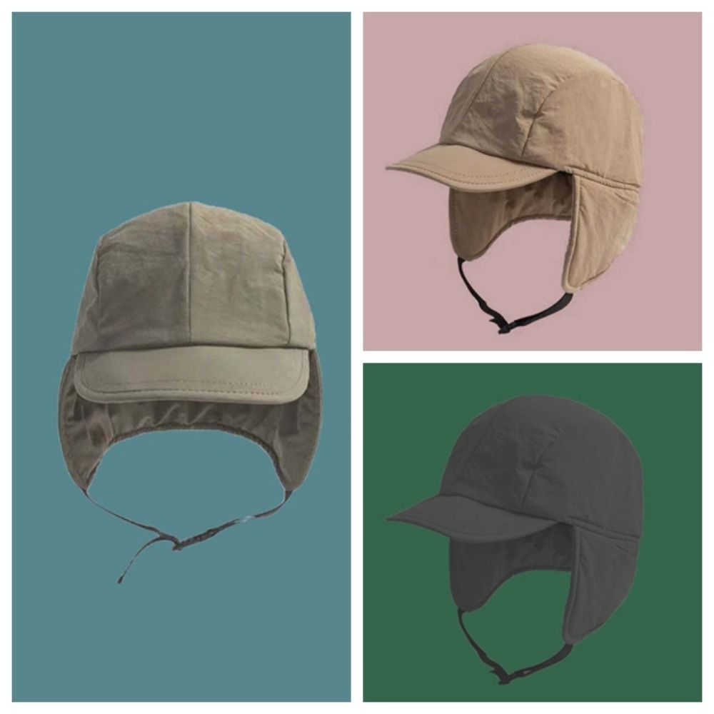 Retro Japanese Style Ear Protection Ushanka Multi-functional Lightweight Earflaps Visor Hat Cotton Soft Windproof Pilot Cap Skiing