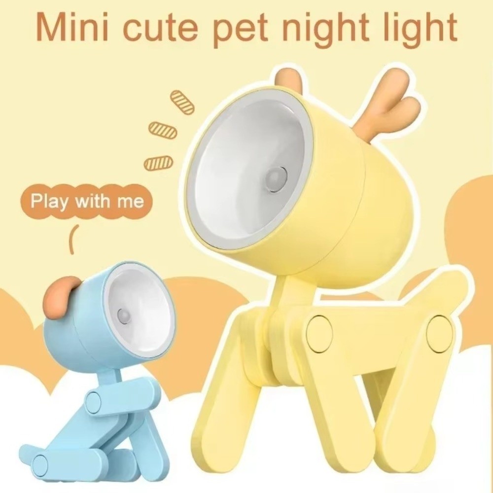New Mini LED Night Light Adjustable Portable Cartoon Night Lamp Folding Desk Lamp Room Decor