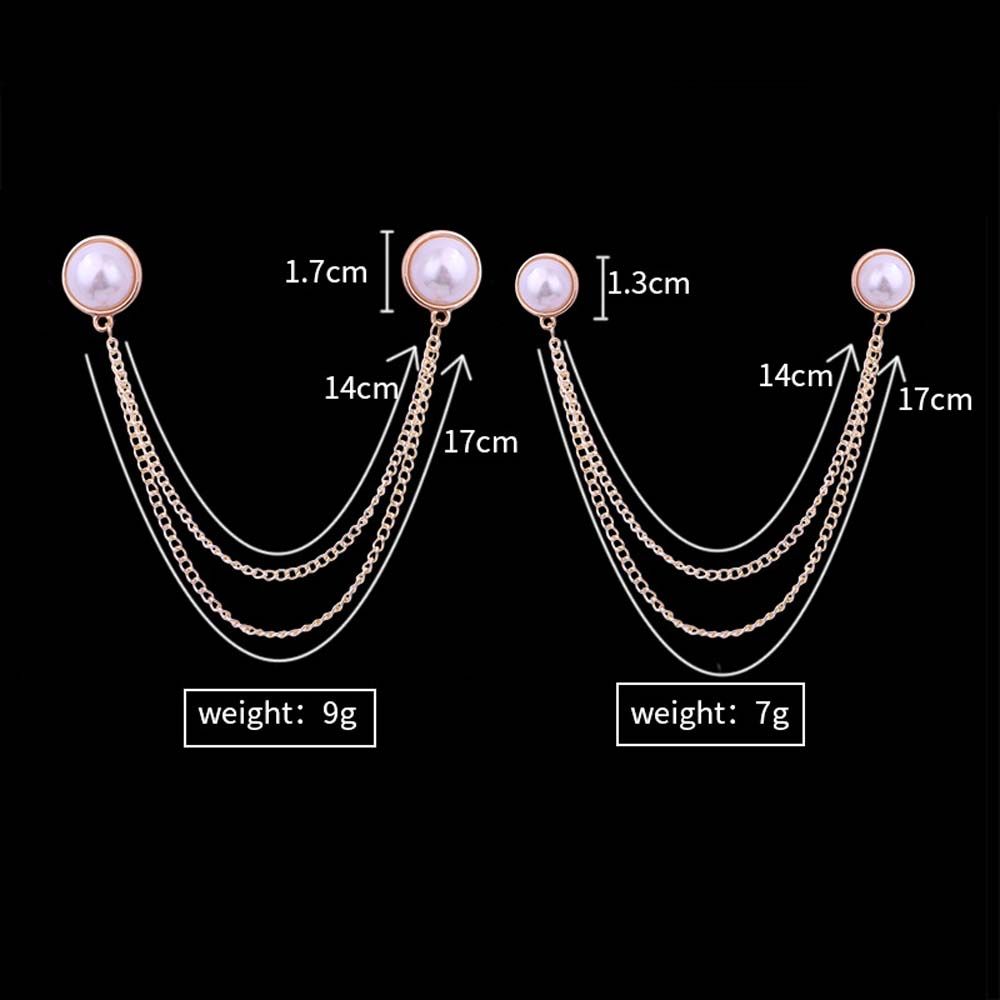 Sweet Vintage Double Layer Double Chain Collar Jewelry Girl Collar Pin Pin Women Brooches Collar Brooch